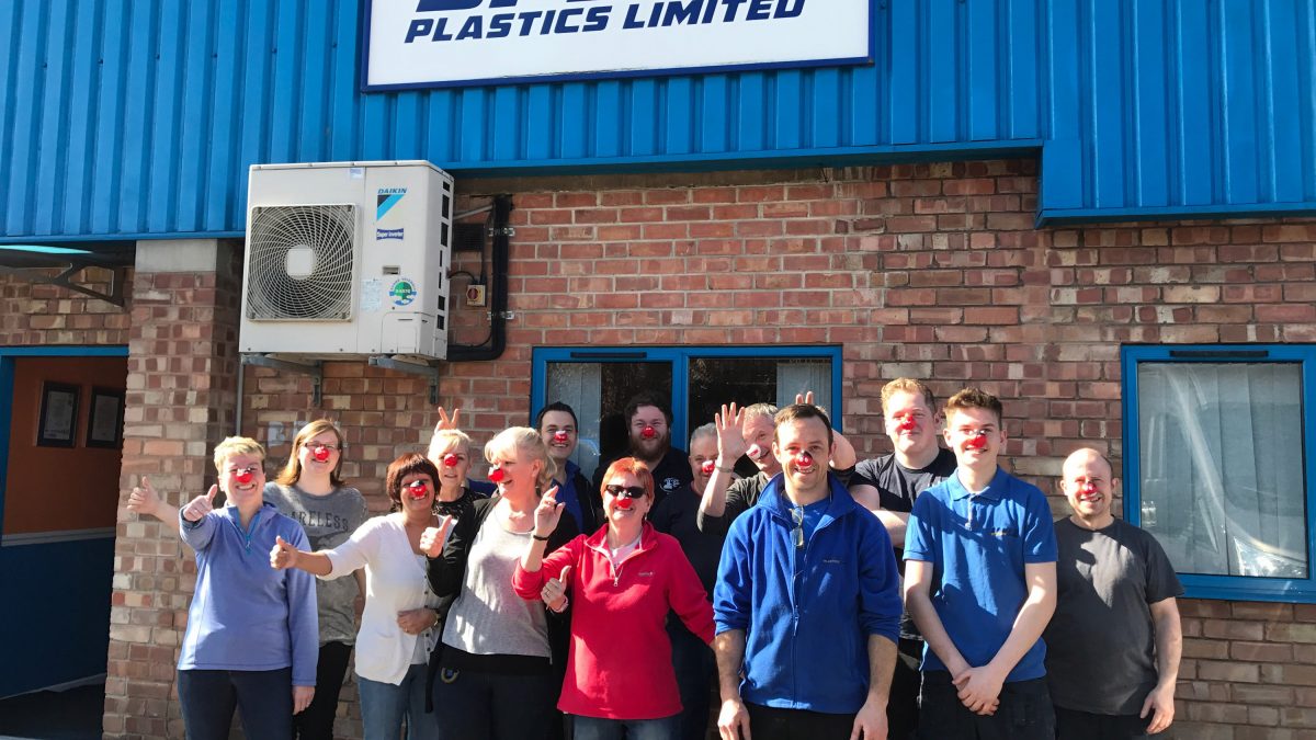 Speed Plastics team wear red noses