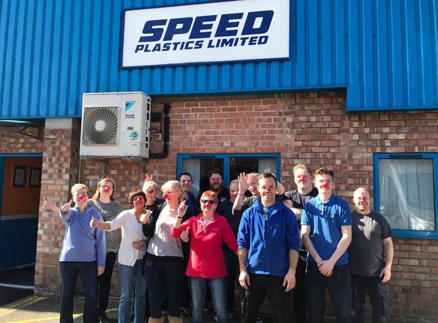 Speed Plastics team wear red noses